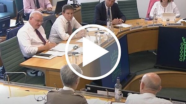 Ian Roome in a Defence Committee Session